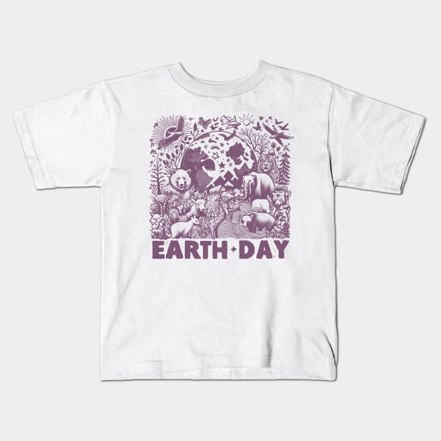 Earth day Kids T-Shirt by MZeeDesigns